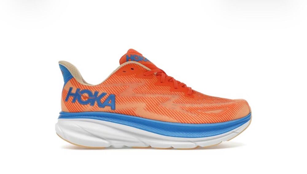 hoka one m clifton 9 1132210 VOIM vibrant orange Impala blue